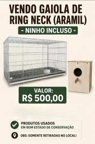 VENDO GAIOLA - AVES DE GRANDE PORTE