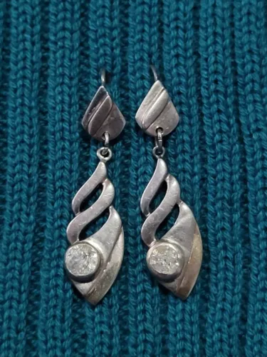 Brinco de Prata com detalhe em Ouro 18k