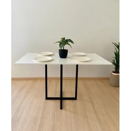 Mesa de jantar retangular industrial 130x70