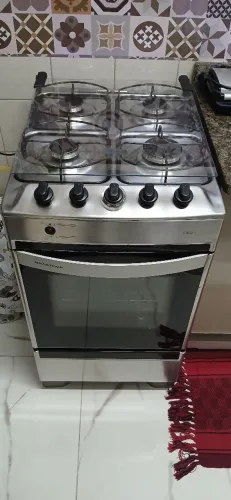 FOGAO BRASTEMP 4 BOCAS AUTOMÁTICO EM INOX EXCELENTE ESTADO COMO NOVO