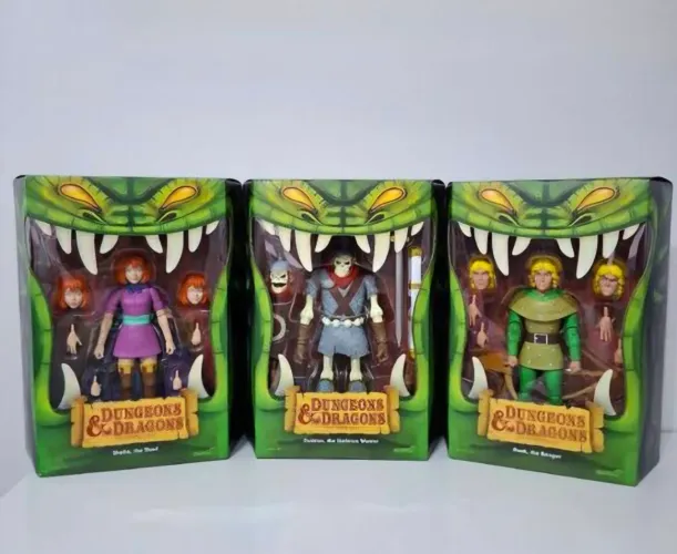Caverna do Dragão Super 7 kit com 3 figuras 