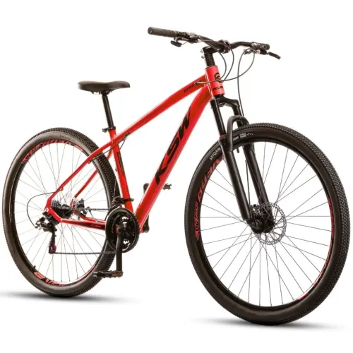 Bicicleta Alumínio aro29 quadro 15 Vermelha KSW