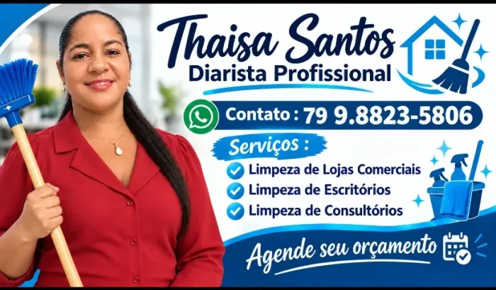 Estou disponível pra diárias 