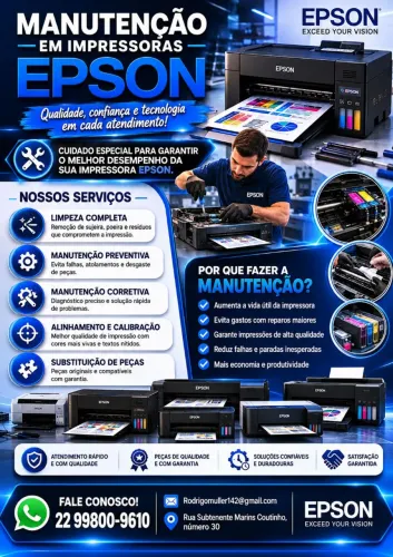Serviço de manutenção em impressoras
