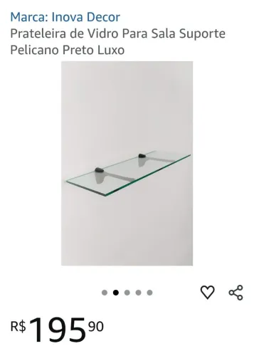 Prateiras de Vidro Temperado com Suporte de Metal