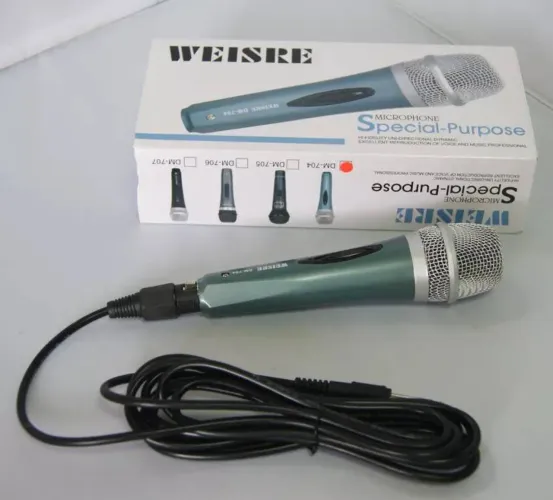 Microfone com Fio WEISRE DM-704 Novo na Caixa