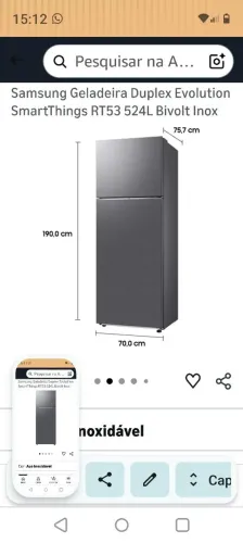 Geladeira Samsung modelo RT53,  Nova sem nenhum uso!