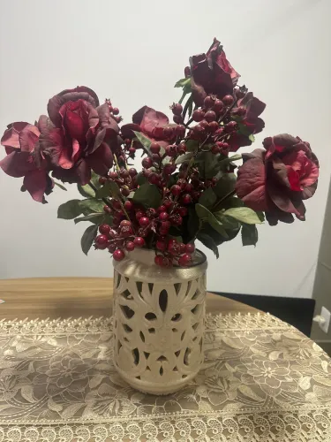 Vaso rosas vermelhas 