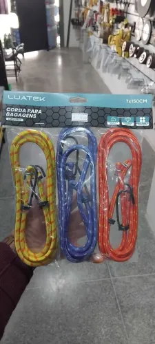 Corda elástica para bagagem com gancho