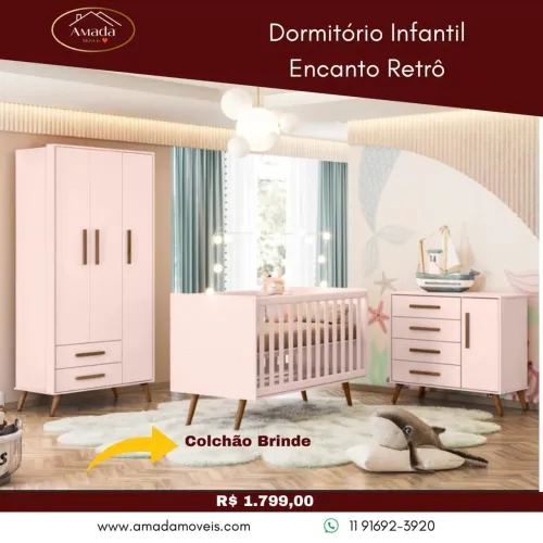 Dormitório infantil Encanto Retrô - à pronta entrega