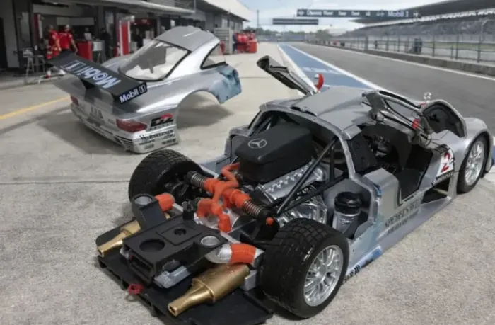 miniatura mercedes diorama