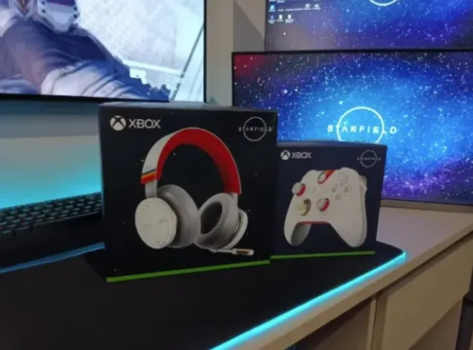 Itens de colecionador Starfield Controle e Headset