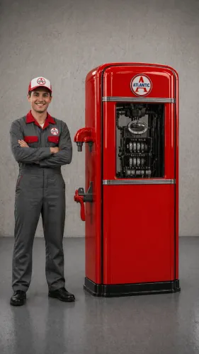 BOMBA DE COMBUSTIVEL ANOS 40 50 RETRO ORIGINAL RESTAURADA