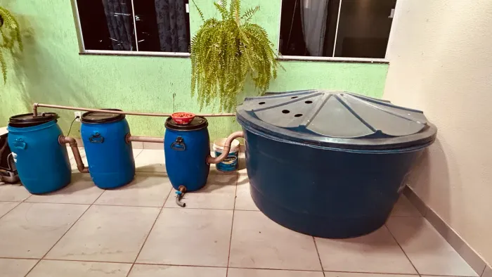 Caixa d?água para tilápia