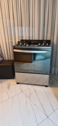 Fogão Brastemp 5 bocas turbo chama e mesa de vidrochama