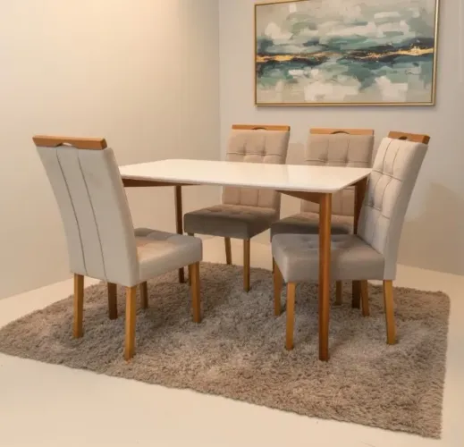 Conjunto de Jantar Capri 4 Lugares
