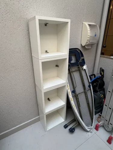 4 Nichos Madeira MDF Branco 