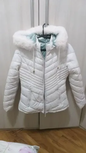 Casaco puff dupla face branco m