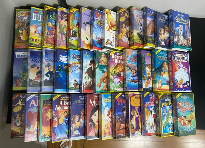 Coleção VHS Disney Original - 37 Fitas Clássicas Raras