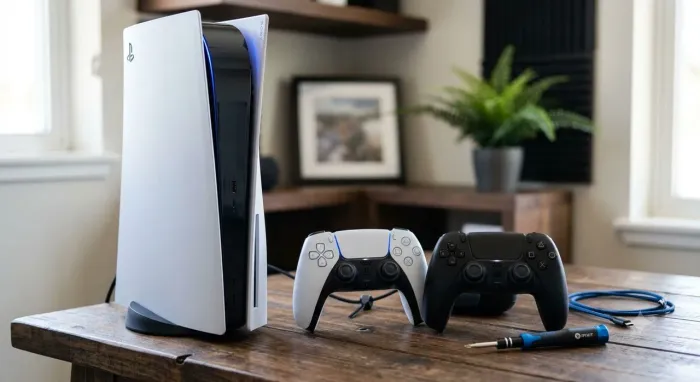 PS5 Slim Digital - 2 Controles - Chave de Manutenção