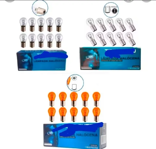 Kit 3 lâmpadas 1 Polo, 2 polos ( meia luz e freio) e  1 pisca( Amarela)