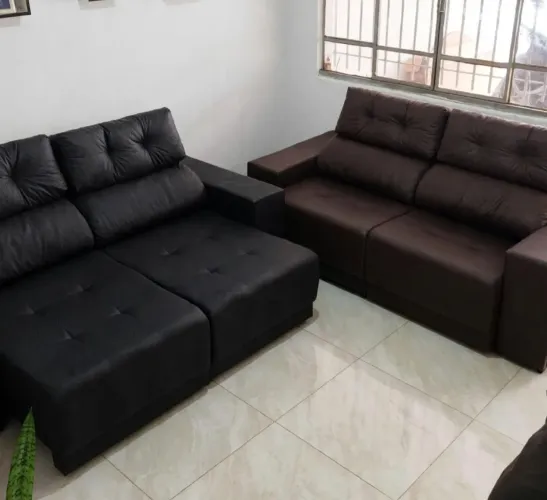 Da fábrica para a sua sala: SOFÁ RETRÁTIL E RECLINÁVEL (PASSE O CEP )
