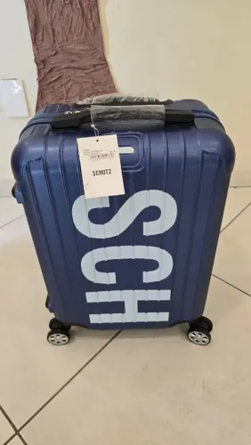 Mala de Bordo Schutz Air Azul Rígida (Logomania) - Nova com Etiqueta