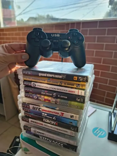 14 jogos e 01 controle PS3