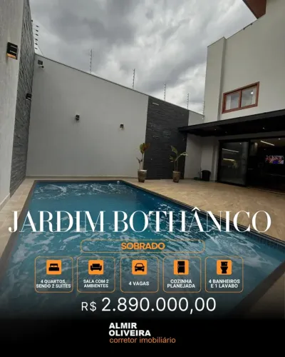 MG - Sobrado - Jardim Bothânico - 4 Dormitórios (2 suítes másters) - Piscina - Sertãozinho