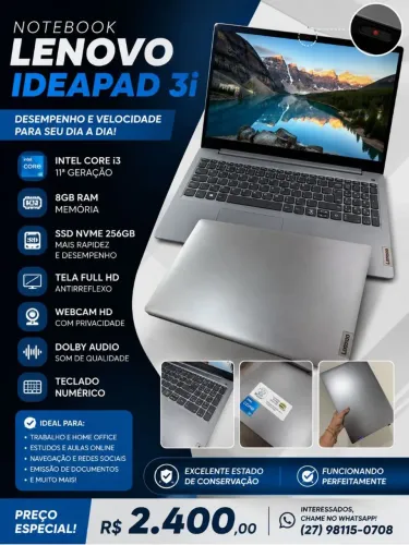 Vendo computador novo marca Lenovo em perfeita condição de uso é só trabalhar