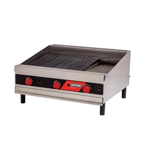 Char Broiler Gás 75CM com Pedra Croydon - Frete Grátis e Pagamento na Entrega