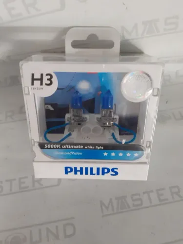 Lâmpada.Philips. H-3. Diamond Vision. Super branca. Nova. Instalada. 
