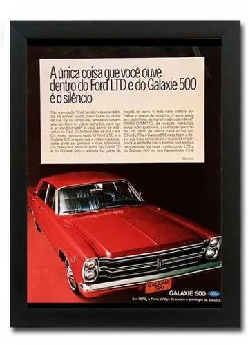Ford Galaxie - Quadro decorativo com propaganda original