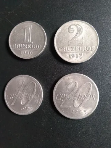 MOEDAS CRUZEIRO ALUMÍNIO 