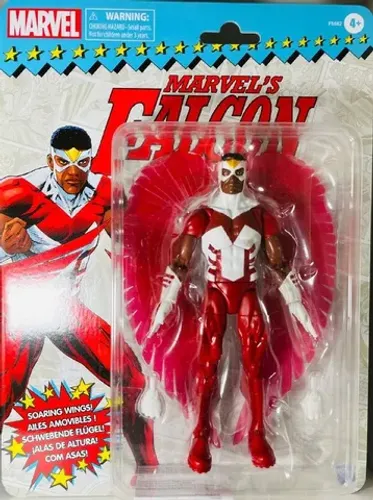 Marvel Legends Falcão / Falcon - pack retrô / vintage Versão Vingadores Quadrinhos