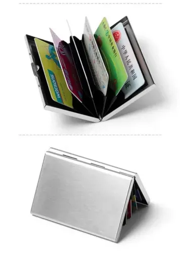 Carteira Porta Cartão de Crédito Débito Luxo Unissex - Anti RFID - Anti Fraude