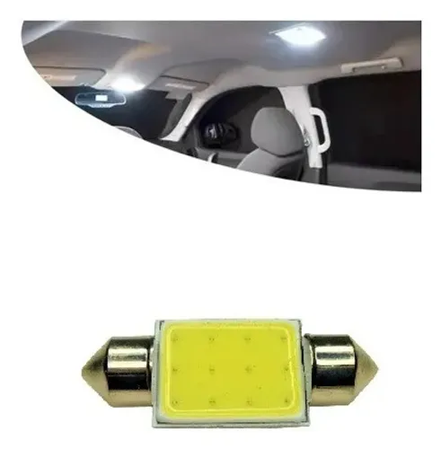 Par Lampada Teto Porta Mala Torpedo Colby 12 Led 36mm 6000k