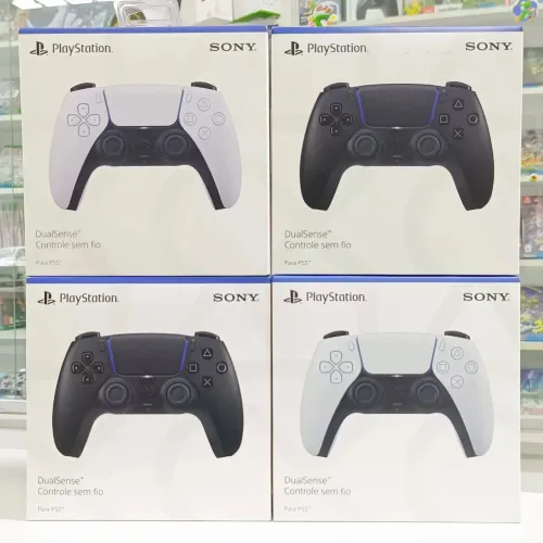 Originais Controle DualSense para PS5 - branco e preto 