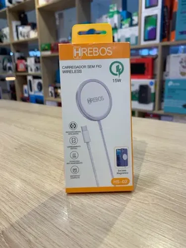 Carregador Sem Fio Wireless HRebos - Novo Lacrado - Loja Física 