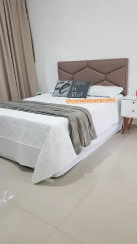 Cabeceira estofada luxo painel box casal Queen King