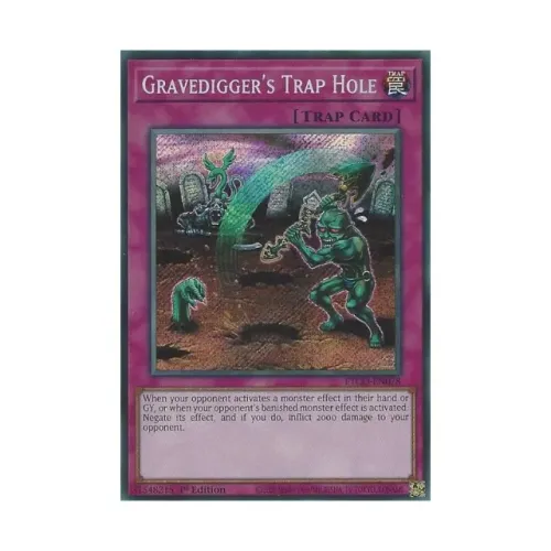 Yugioh!!! Gravediggers Trap Hole Etco-pt078 Secret Rare - Et