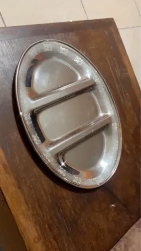 Leia descrição. Petisqueira inox