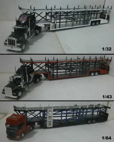 Projetos Para Corte MDF - Carreta Cegonha 1/32, 1/43 e 1/64