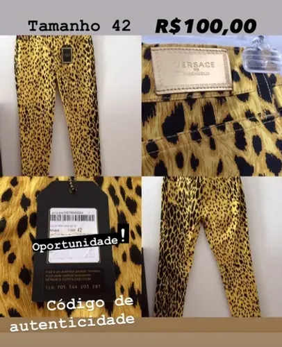 Calça estampada nova. Veja etiqueta
