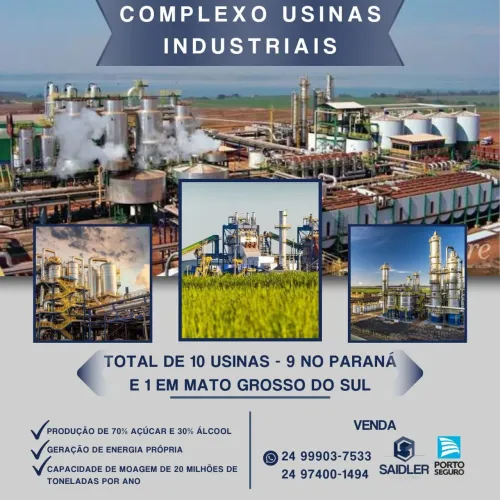 Complexo de usinas no Paraná e MT 
