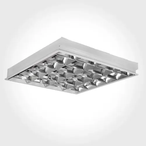 Luminária Led alto rendimento embutir aletada 4 lâmpadas 16w ou 20w Tuboled HGE
