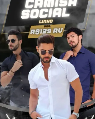 Camisa social de botão