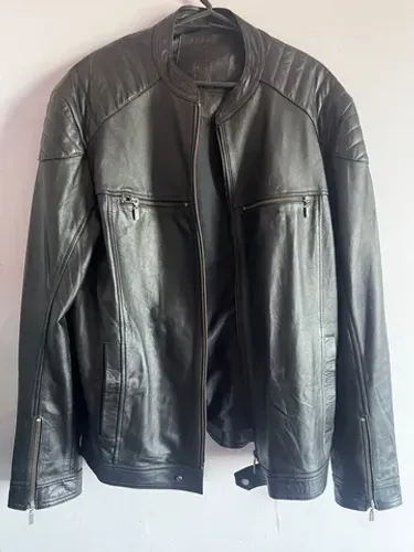 Jaqueta Reserva Couro Natural Rock, Preta,tam: GG