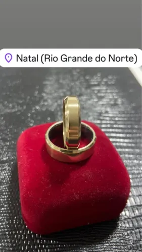 Par Alianças Modelo Chanfrado Moeda Antiga