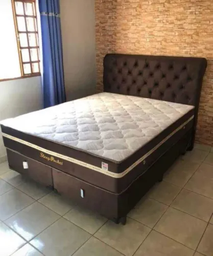 Cama box (queen ) colchão e base 